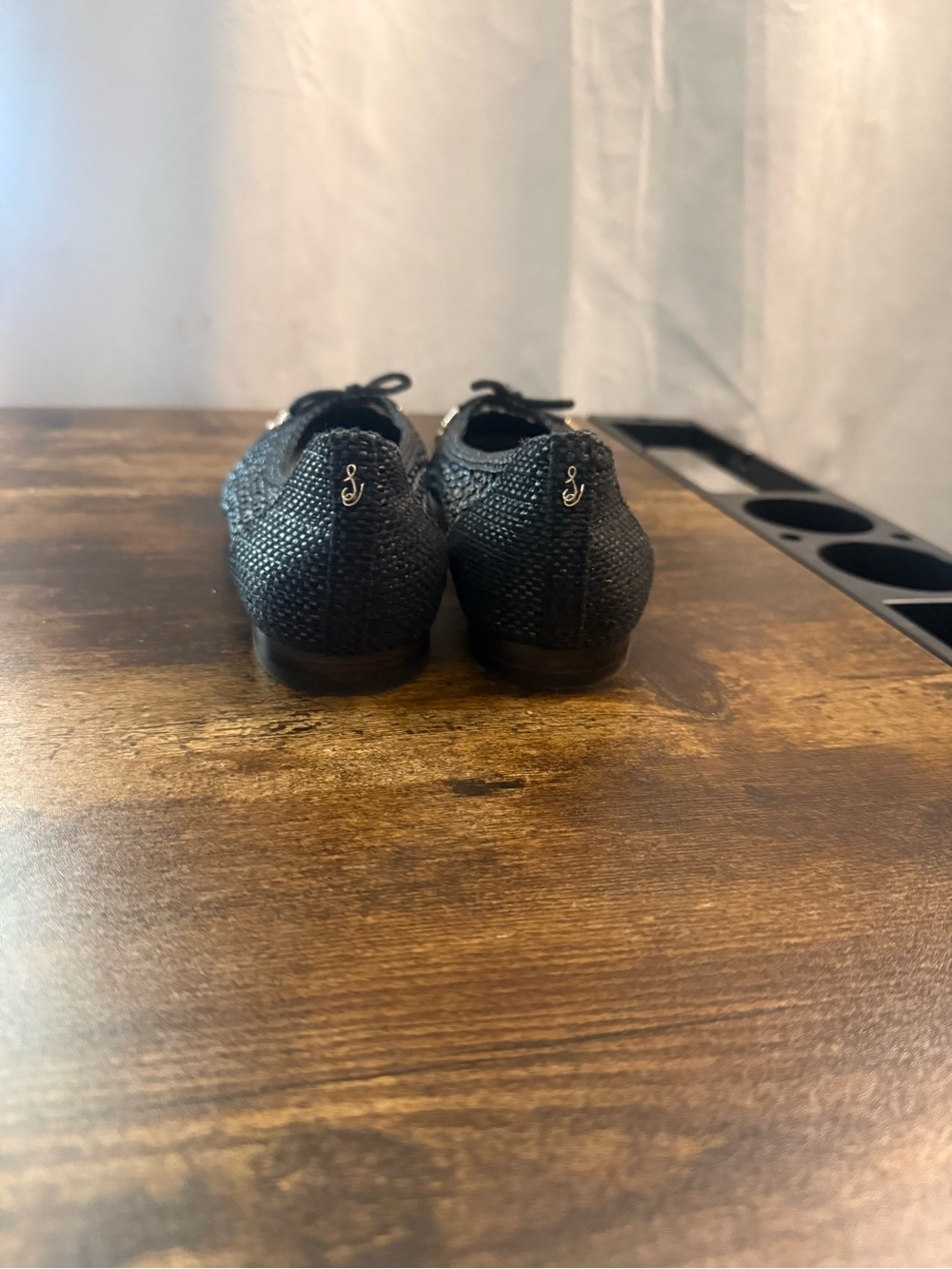 Sam Edelman Black Women's Crochet Ballet Flats with Bow size 7 - Picture 5 of 7